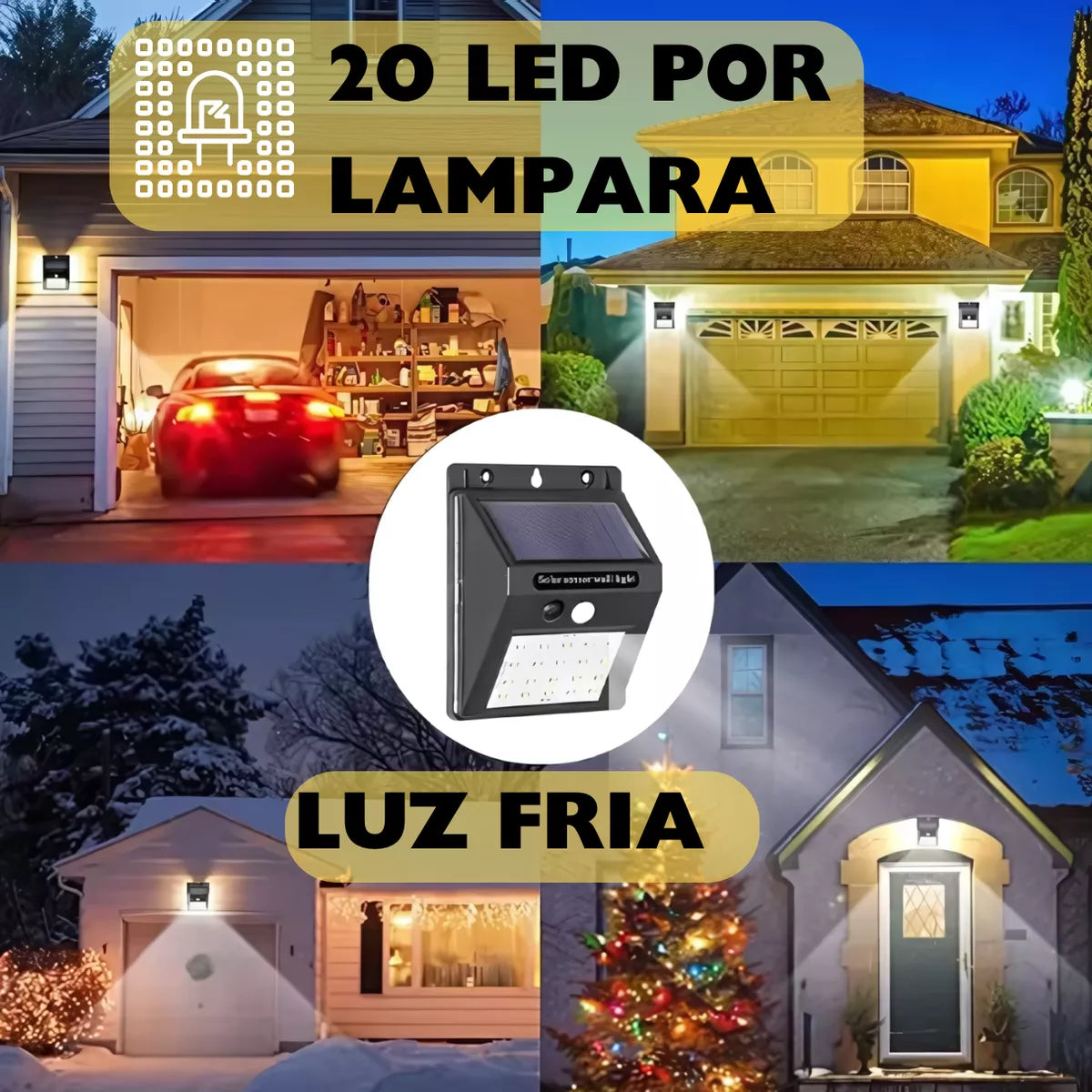 LAMPARA SOLAR 20 LED