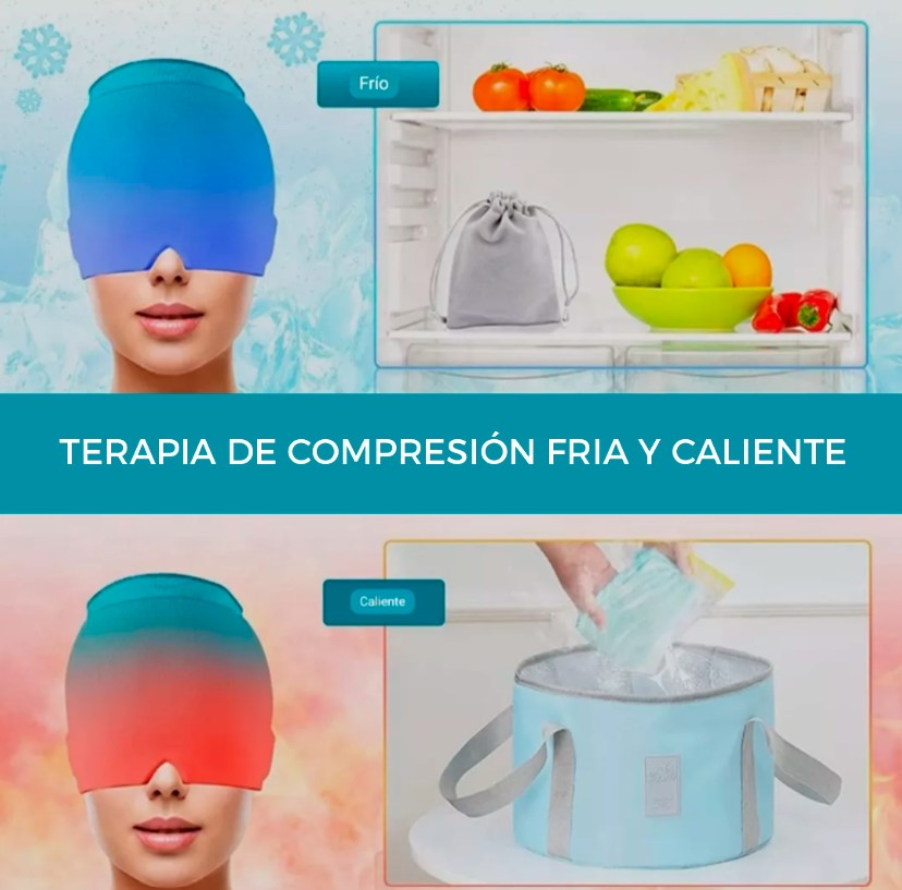 GORRO DE GEL PARA MIGRAÑA Y DOLOR DE CABEZA