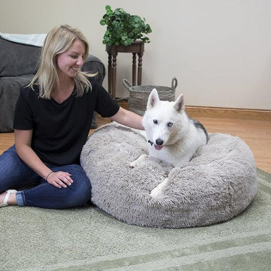 CAMA PUFF PARA MASCOTAS ANTIESTRÉS DE 60CM