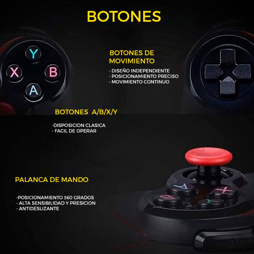 CONTROLADOR DE JUEGO INALÁMBRICO CON BLUETOOTH