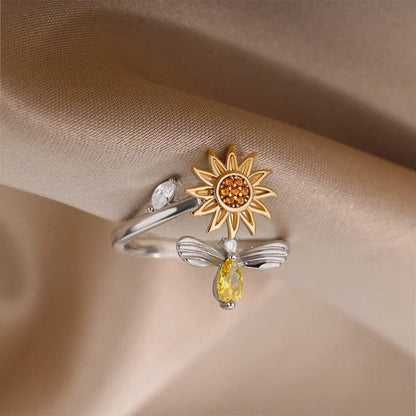 ANILLO ANTI ESTRÉS GIRASOL GIRATORIO