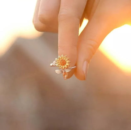 ANILLO ANTI ESTRÉS GIRASOL GIRATORIO