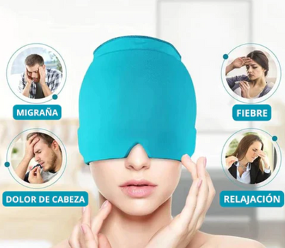 GORRO DE GEL PARA MIGRAÑA Y DOLOR DE CABEZA